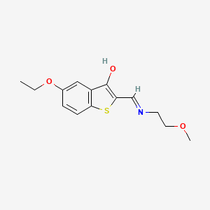 molecular formula C14H17NO3S B14922388 (2E)-5-ethoxy-2-{[(2-methoxyethyl)amino]methylidene}-1-benzothiophen-3(2H)-one 