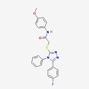 2-{[5-(4-fluorophenyl)-4-phenyl-4H-1,2,4-triazol-3-yl]sulfanyl}-N-(4-methoxyphenyl)acetamide