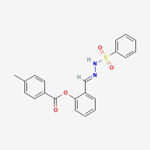 2-{(E)-[2-(phenylsulfonyl)hydrazinylidene]methyl}phenyl 4-methylbenzoate