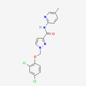 1-[(2,4-dichlorophenoxy)methyl]-N-(5-methylpyridin-2-yl)-1H-pyrazole-3-carboxamide