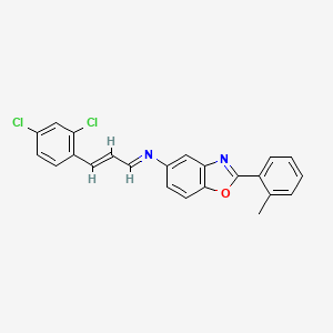 molecular formula C23H16Cl2N2O B14922411 N-[(1E,2E)-3-(2,4-dichlorophenyl)prop-2-en-1-ylidene]-2-(2-methylphenyl)-1,3-benzoxazol-5-amine 