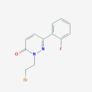 molecular formula C12H10BrFN2O B1492242 2-(2-溴乙基)-6-(2-氟苯基)-2,3-二氢吡哒嗪-3-酮 CAS No. 2098007-71-5
