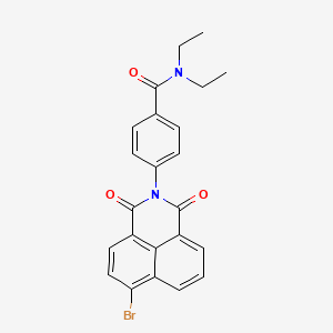 molecular formula C23H19BrN2O3 B14922420 4-(6-bromo-1,3-dioxo-1H-benzo[de]isoquinolin-2(3H)-yl)-N,N-diethylbenzamide 