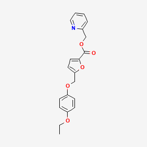 Pyridin-2-ylmethyl 5-[(4-ethoxyphenoxy)methyl]furan-2-carboxylate