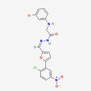 2-(3-Bromoanilino)-N'~1~-{(Z)-1-[5-(2-chloro-5-nitrophenyl)-2-furyl]methylidene}acetohydrazide