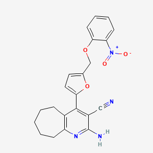 2-amino-4-{5-[(2-nitrophenoxy)methyl]furan-2-yl}-6,7,8,9-tetrahydro-5H-cyclohepta[b]pyridine-3-carbonitrile