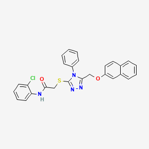 N-(2-chlorophenyl)-2-({5-[(naphthalen-2-yloxy)methyl]-4-phenyl-4H-1,2,4-triazol-3-yl}sulfanyl)acetamide