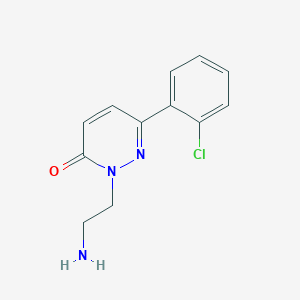B1492252 2-(2-Aminoethyl)-6-(2-chlorophenyl)-2,3-dihydropyridazin-3-one CAS No. 2098138-71-5