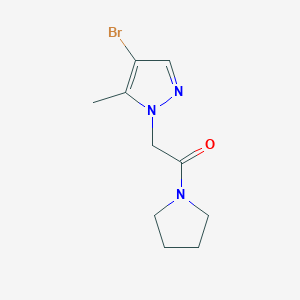 molecular formula C10H14BrN3O B14922529 2-(4-bromo-5-methyl-1H-pyrazol-1-yl)-1-(pyrrolidin-1-yl)ethanone 