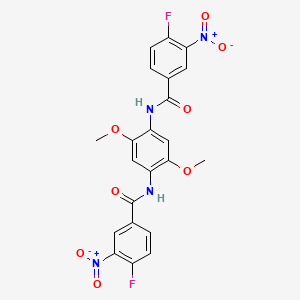 N,N'-(2,5-dimethoxybenzene-1,4-diyl)bis(4-fluoro-3-nitrobenzamide)