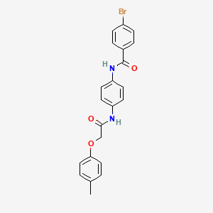 molecular formula C22H19BrN2O3 B14922563 4-bromo-N-(4-{[(4-methylphenoxy)acetyl]amino}phenyl)benzamide 