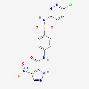 N-{4-[(6-chloropyridazin-3-yl)sulfamoyl]phenyl}-4-nitro-1H-pyrazole-3-carboxamide