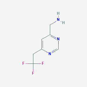 B1492261 [6-(2,2,2-Trifluoroethyl)pyrimidin-4-yl]methanamine CAS No. 2092087-53-9