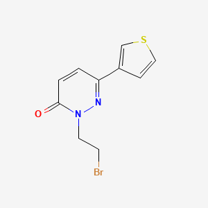 molecular formula C10H9BrN2OS B1492262 2-(2-溴乙基)-6-(噻吩-3-基)-2,3-二氢吡啶并嘧啶-3-酮 CAS No. 2090932-42-4