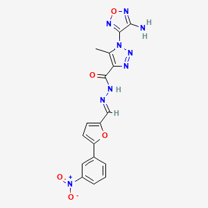 1-(4-amino-1,2,5-oxadiazol-3-yl)-5-methyl-N'-{(E)-[5-(3-nitrophenyl)furan-2-yl]methylidene}-1H-1,2,3-triazole-4-carbohydrazide