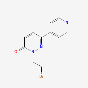 molecular formula C11H10BrN3O B1492264 2-(2-溴乙基)-6-(吡啶-4-基)-2,3-二氢哒嗪-3-酮 CAS No. 2090363-34-9