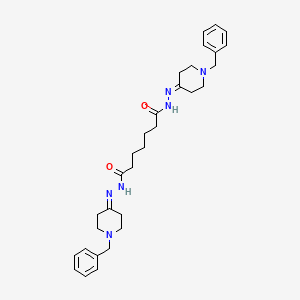 molecular formula C31H42N6O2 B14922649 N'~1~,N'~7~-bis(1-benzylpiperidin-4-ylidene)heptanedihydrazide 