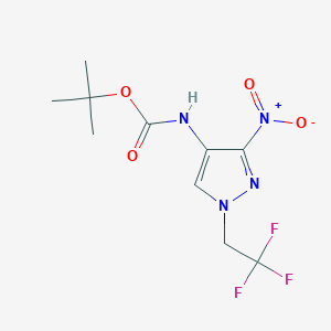 tert-butyl [3-nitro-1-(2,2,2-trifluoroethyl)-1H-pyrazol-4-yl]carbamate