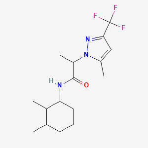 molecular formula C16H24F3N3O B14922693 N-(2,3-dimethylcyclohexyl)-2-[5-methyl-3-(trifluoromethyl)-1H-pyrazol-1-yl]propanamide 