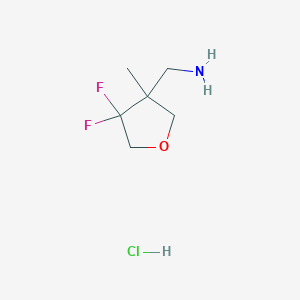 molecular formula C6H12ClF2NO B1492271 (4,4-二氟-3-甲基氧杂环-3-基)甲胺盐酸盐 CAS No. 2098084-95-6