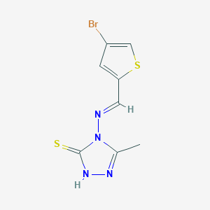 4-{[(E)-(4-bromothiophen-2-yl)methylidene]amino}-5-methyl-4H-1,2,4-triazole-3-thiol