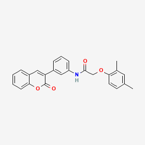 molecular formula C25H21NO4 B14922714 2-(2,4-dimethylphenoxy)-N-[3-(2-oxo-2H-chromen-3-yl)phenyl]acetamide 