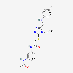 N-[3-(acetylamino)phenyl]-2-{[5-{[(4-methylphenyl)amino]methyl}-4-(prop-2-en-1-yl)-4H-1,2,4-triazol-3-yl]sulfanyl}acetamide