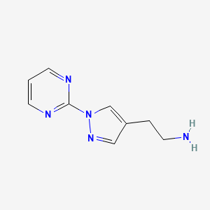 B1492273 2-[1-(pyrimidin-2-yl)-1H-pyrazol-4-yl]ethan-1-amine CAS No. 1871611-11-8
