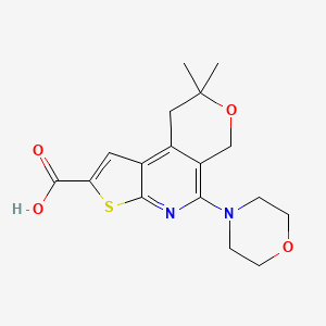 8,8-Dimethyl-5-morpholino-8,9-dihydro-6H-pyrano[4,3-D]thieno[2,3-B]pyridine-2-carboxylic acid