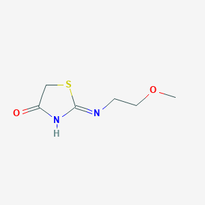 molecular formula C6H10N2O2S B14922833 (2Z)-2-[(2-methoxyethyl)imino]-1,3-thiazolidin-4-one CAS No. 938022-03-8