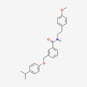 N-[2-(4-methoxyphenyl)ethyl]-3-{[4-(propan-2-yl)phenoxy]methyl}benzamide