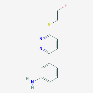 molecular formula C12H12FN3S B1492284 3-{6-[(2-Fluoroethyl)sulfanyl]pyridazin-3-yl}aniline CAS No. 2097984-32-0