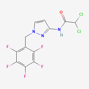 2,2-dichloro-N-[1-(pentafluorobenzyl)-1H-pyrazol-3-yl]acetamide