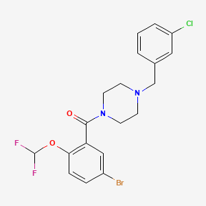 molecular formula C19H18BrClF2N2O2 B14922896 [5-Bromo-2-(difluoromethoxy)phenyl][4-(3-chlorobenzyl)piperazin-1-yl]methanone 