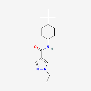 molecular formula C16H27N3O B14922904 N-(4-tert-butylcyclohexyl)-1-ethyl-1H-pyrazole-4-carboxamide 