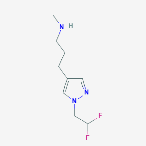 {3-[1-(2,2-difluoroethyl)-1H-pyrazol-4-yl]propyl}(methyl)amine