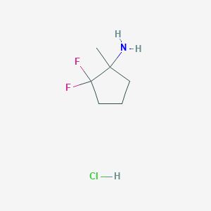 molecular formula C6H12ClF2N B1492292 2,2-Difluoro-1-methylcyclopentan-1-amine hydrochloride CAS No. 2098085-16-4