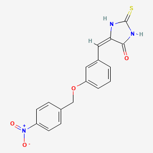 (5E)-5-{3-[(4-nitrobenzyl)oxy]benzylidene}-2-thioxoimidazolidin-4-one