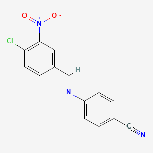 4-{[(E)-(4-chloro-3-nitrophenyl)methylidene]amino}benzonitrile