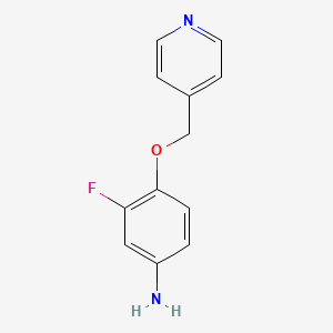 B14922956 3-Fluoro-4-(pyridin-4-ylmethoxy)aniline CAS No. 937598-36-2