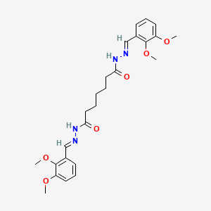 N'~1~,N'~7~-bis[(E)-(2,3-dimethoxyphenyl)methylidene]heptanedihydrazide