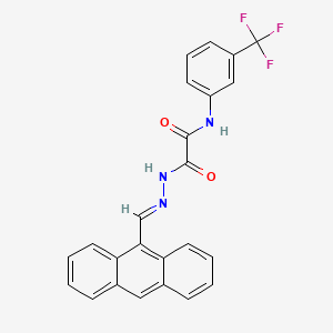 molecular formula C24H16F3N3O2 B14922984 2-[(2E)-2-(anthracen-9-ylmethylidene)hydrazinyl]-2-oxo-N-[3-(trifluoromethyl)phenyl]acetamide 