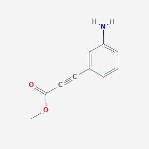 molecular formula C10H9NO2 B1492301 Methyl 3-(3-aminophenyl)prop-2-ynoate CAS No. 2098040-61-8
