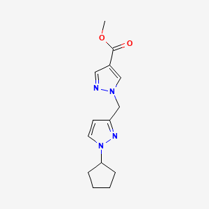 methyl 1-[(1-cyclopentyl-1H-pyrazol-3-yl)methyl]-1H-pyrazole-4-carboxylate