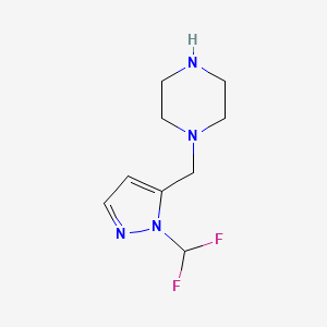 1-{[1-(difluoromethyl)-1H-pyrazol-5-yl]methyl}piperazine