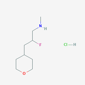 molecular formula C9H19ClFNO B1492305 [2-Fluoro-3-(oxan-4-yl)propyl](methyl)amine hydrochloride CAS No. 2098006-33-6