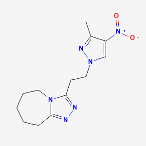 3-[2-(3-methyl-4-nitro-1H-pyrazol-1-yl)ethyl]-6,7,8,9-tetrahydro-5H-[1,2,4]triazolo[4,3-a]azepine