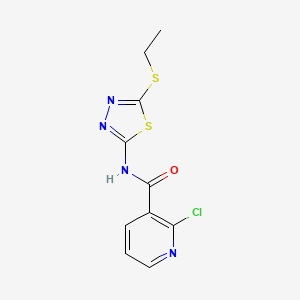 2-chloro-N-[5-(ethylsulfanyl)-1,3,4-thiadiazol-2-yl]nicotinamide