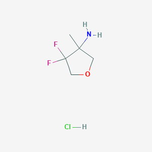 molecular formula C5H10ClF2NO B1492309 4,4-Difluoro-3-methyloxolan-3-amine hydrochloride CAS No. 2097980-30-6