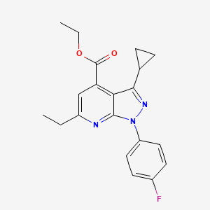 molecular formula C20H20FN3O2 B14923099 ethyl 3-cyclopropyl-6-ethyl-1-(4-fluorophenyl)-1H-pyrazolo[3,4-b]pyridine-4-carboxylate 